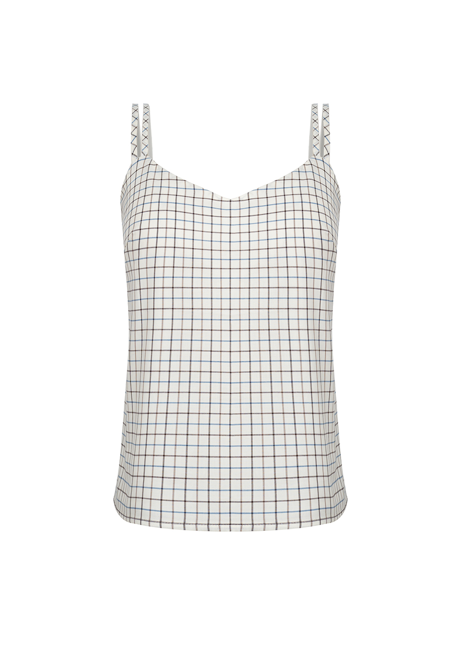 Cotton pyjama top with thin straps / 4