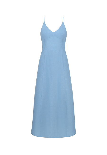 Alma denim dress in sky blue / 5