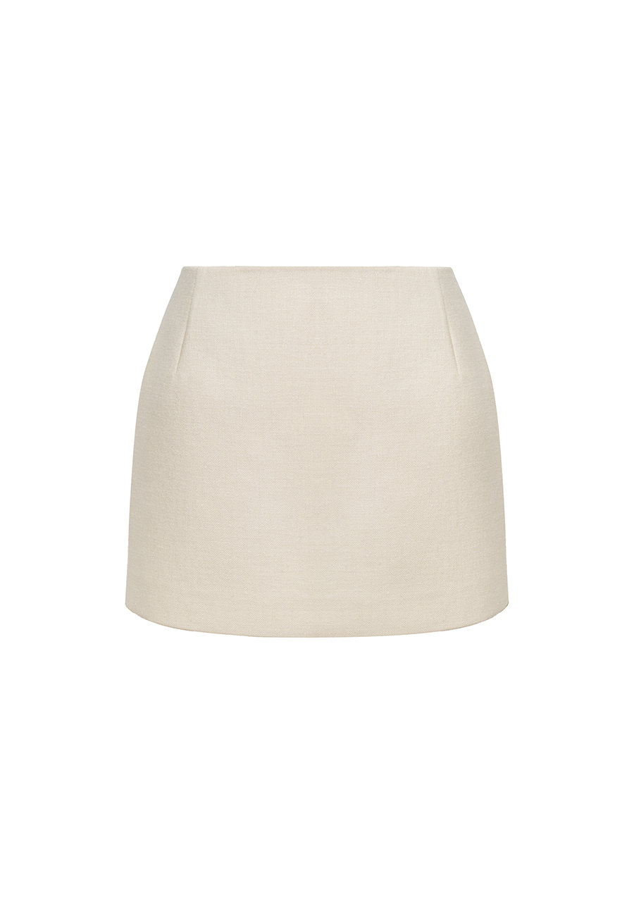 Deva mini skirt in milky white / 4