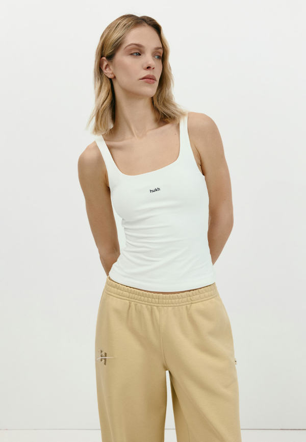 Tank top in milky white